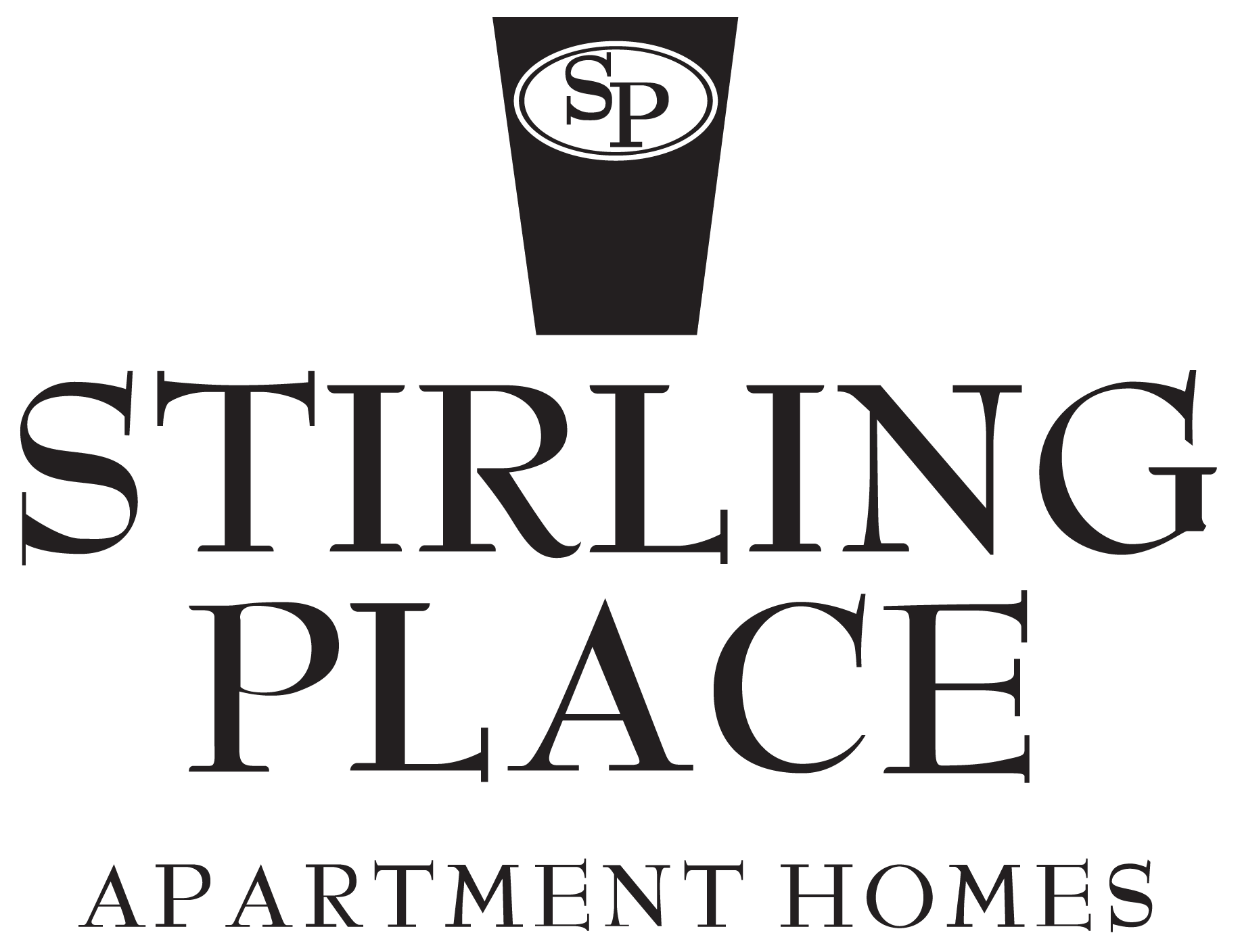 a logo for straining place apartment homes